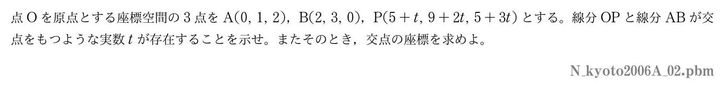 2006年度京都大学 第２問　