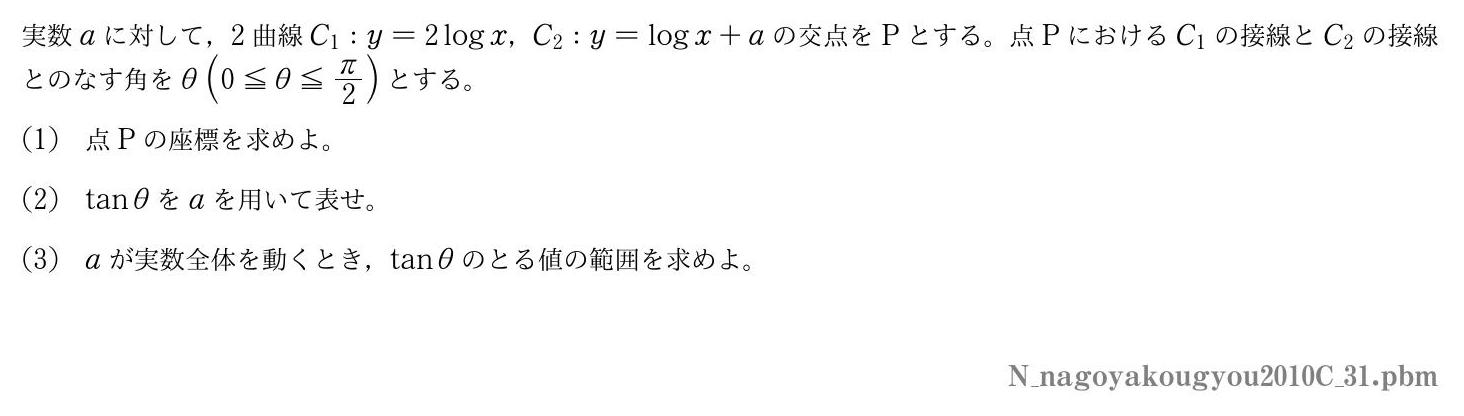 2010年度名古屋工業大学 第１問　