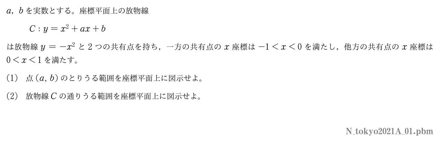 2021年度東京大学 第１問　