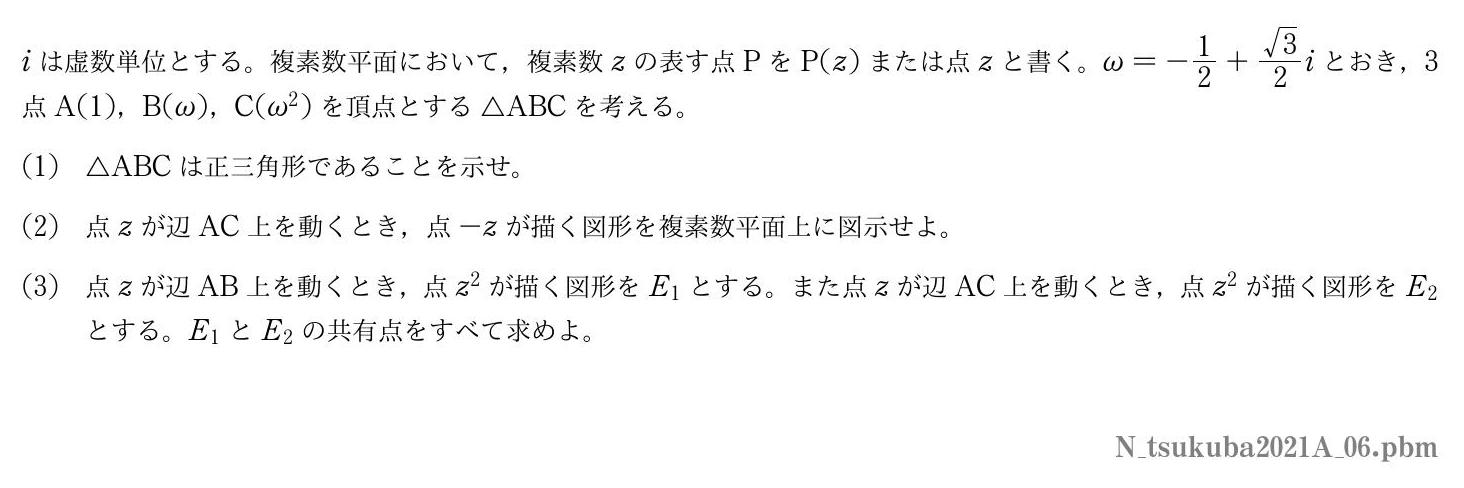 2021年度筑波大学 第６問　