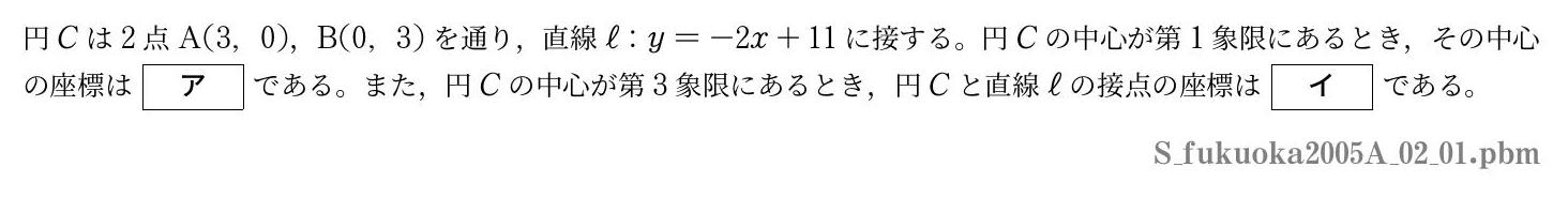 2005年度 第２問(1)　
