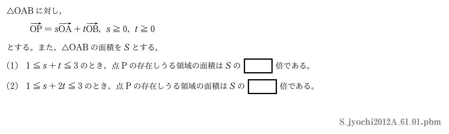 2012年度 第１問(1)　
